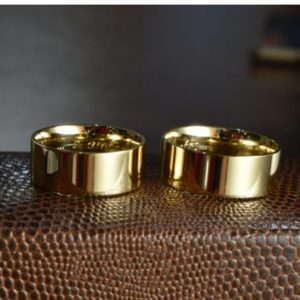 Aliança ouro 18k 750 8 mm 16 g*